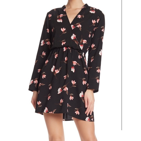 Nordstrom Dresses & Skirts - All in Favor Black Lily Floral Printed Dress
